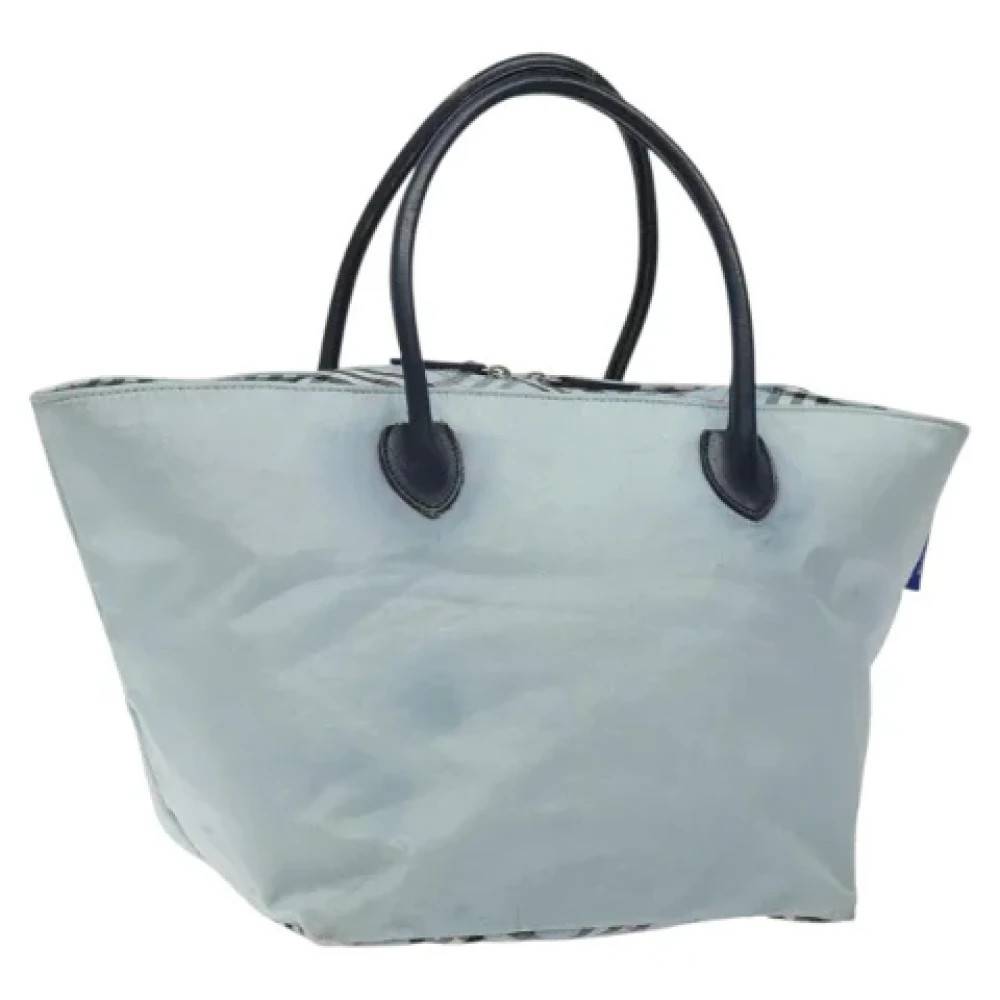 Burberry Vintage Pre-owned nylon hndtasker - Vintage - Dame - Blå - ONE SIZE - Nylon