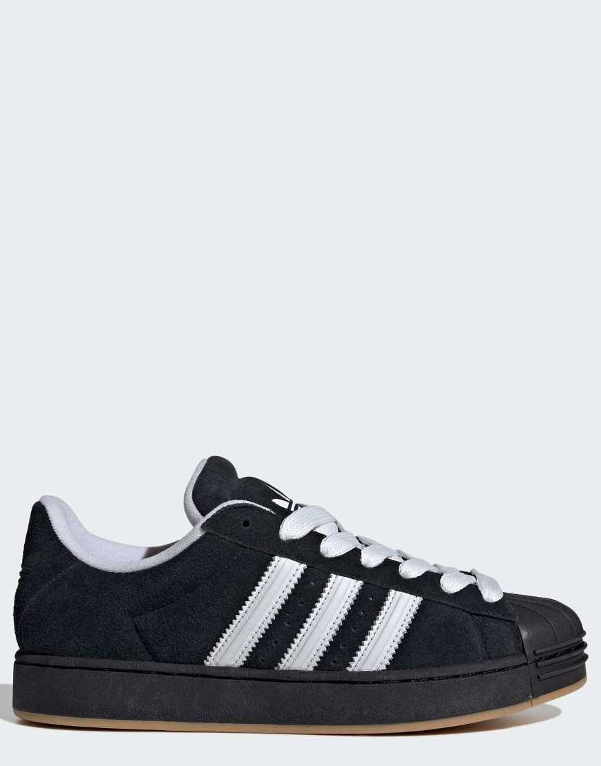 adidas Originals - Superstar II - Sorte/hvide sko med gummisål - 38