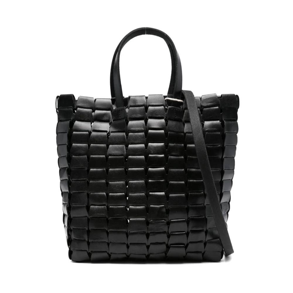 Dragon Diffusion Sort Flettet Læder Tote Taske - Tasker - Dame - Sort - ONE SIZE - Læder
