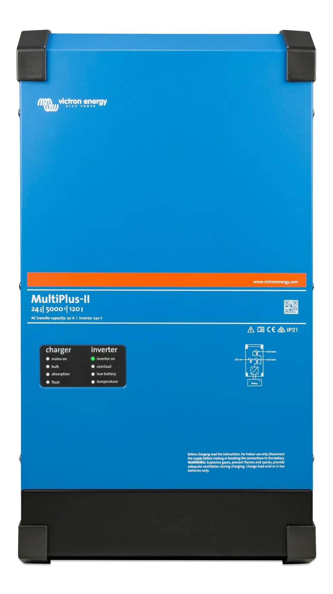Victron MultiPlus-II 24/5000/120-50 230V VE.Bus – Inverter/Laddare 24V 5000VA