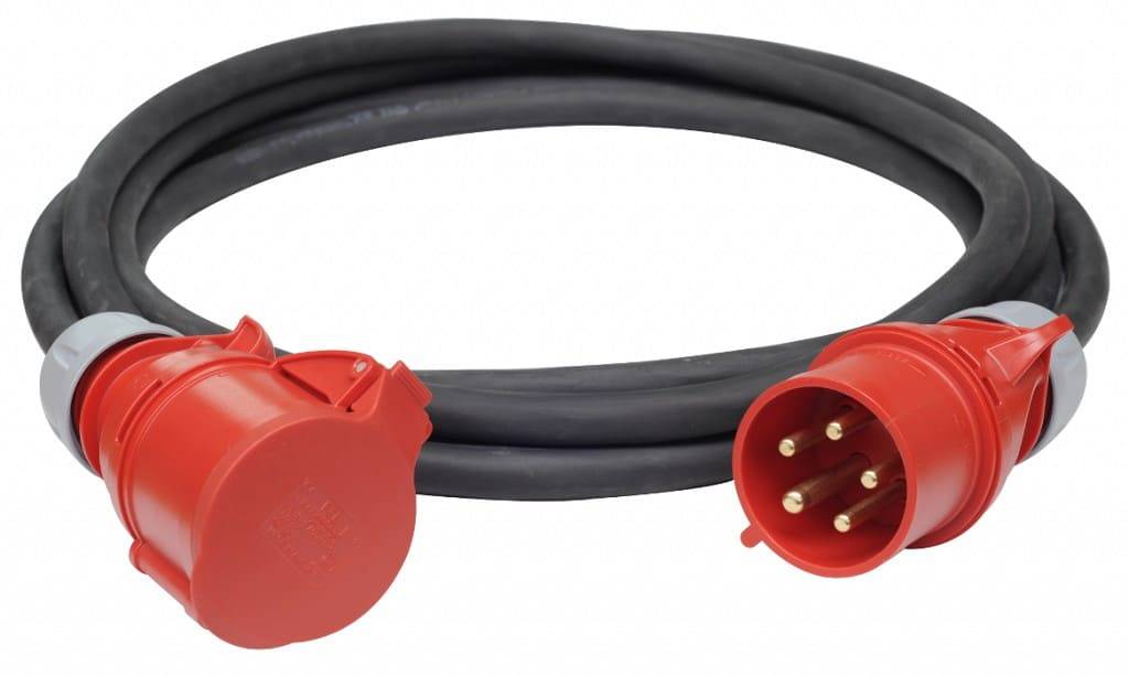 Skarvkabel 5-20m 63A 5P, 400V, 3-fas, IP44, Alfa-Therm