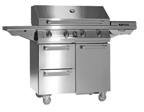 Swing - Fristående Gasolgrill Milano 90 cm - Steel - Rostfri