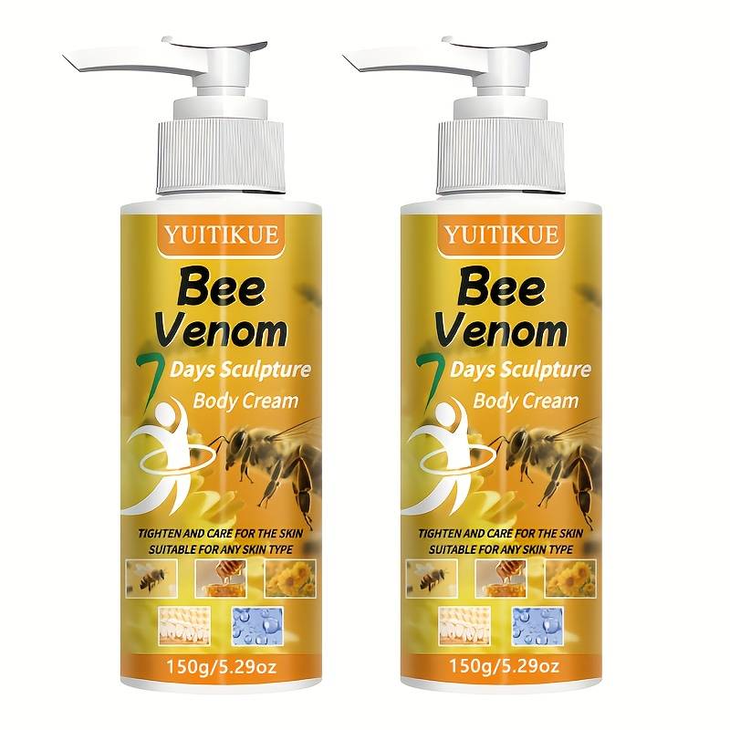 TEMU This*2 Bee Venom Shaping Arm Cream Is Enriched With Collagen And Bee Venom, Designed To And Tighten The Skin. Ideal For Light Beige On The , Abdomen, Thighs, And