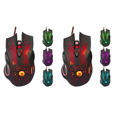 Gamer Mus Oberon med lys - 2-pak