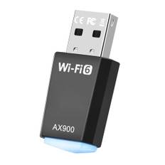 USB WLAN Stick Adapter für PC - AX900 USB WLAN Adapter Dual Band 2.4GHz/5GHz mit eingebautem Treiber, USB WiFi 6 Adapter für PC/Desktop/Laptop, Kompatibel mit Windows 11/10/8.1/8/7