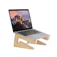 Nazareth Fair Trade Wooden Laptop Stand - Bamboo Laptop Riser & Vertical Stand for Desk, Compatible with MacBook, Dell, HP, and All Laptops