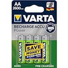 Varta Power Ready2Use HR6 Migon AA set med 4 uppladdningsbara batterier 2 600 mAh