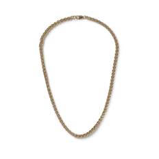 DCK Mens Yellow Gold Tone Premium Rope Chain Necklaceonesize