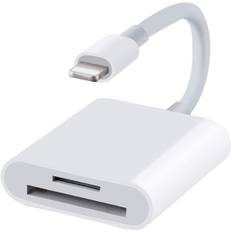 Højkvalitets ny stil Lightning til SD-kortlæser iPhone Hvid - SD-kortlæser