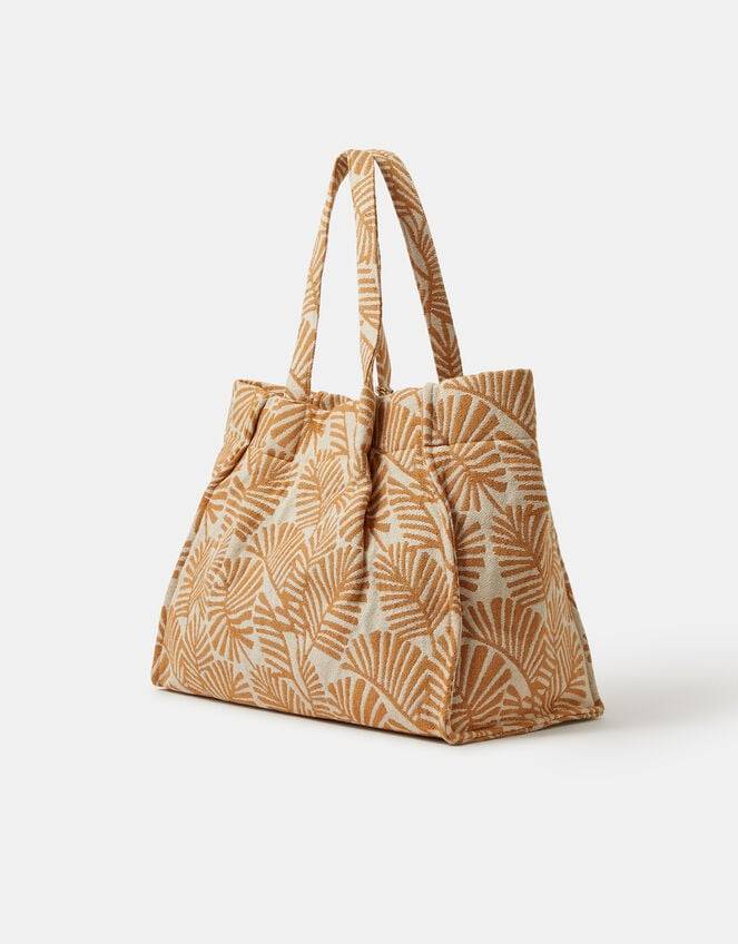 Palm Print Beach Tote Bag