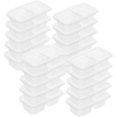 OBOSOE 10-100 stk madkasse og snackboks med låg og ske, genanvendelige BPA-fri madkasser