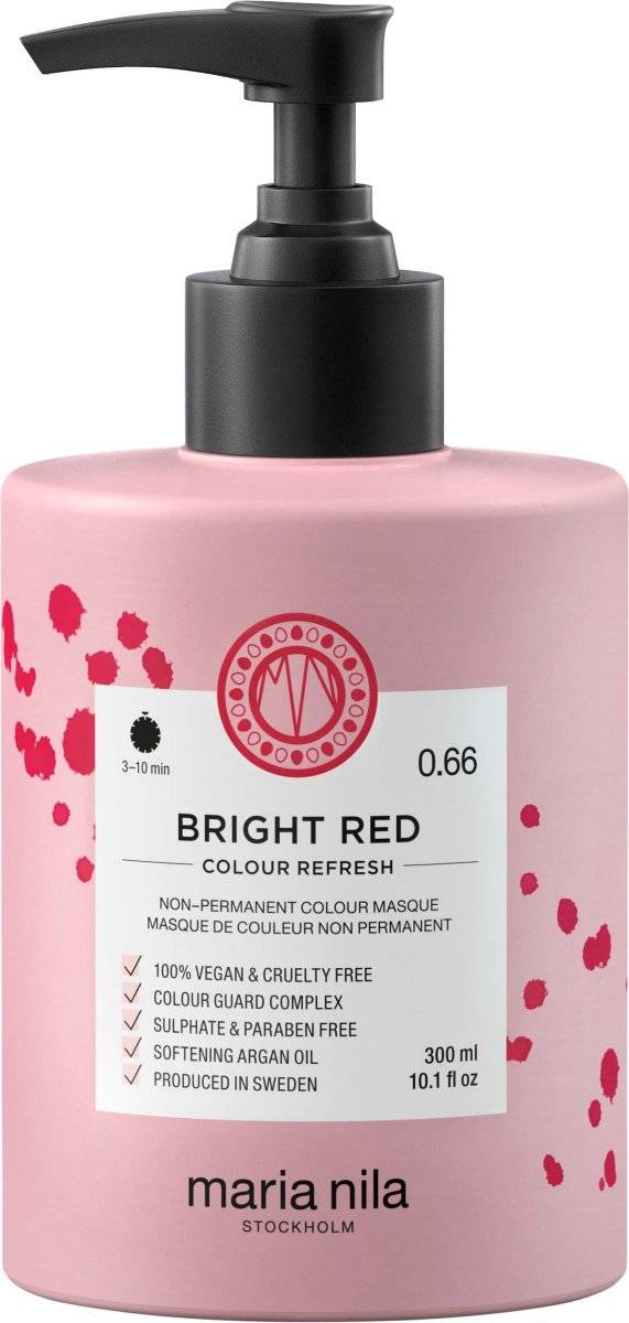Maria Nila - Colour Refresh Non-Permanent Colour Masque 0.66 Bright Red 300ml