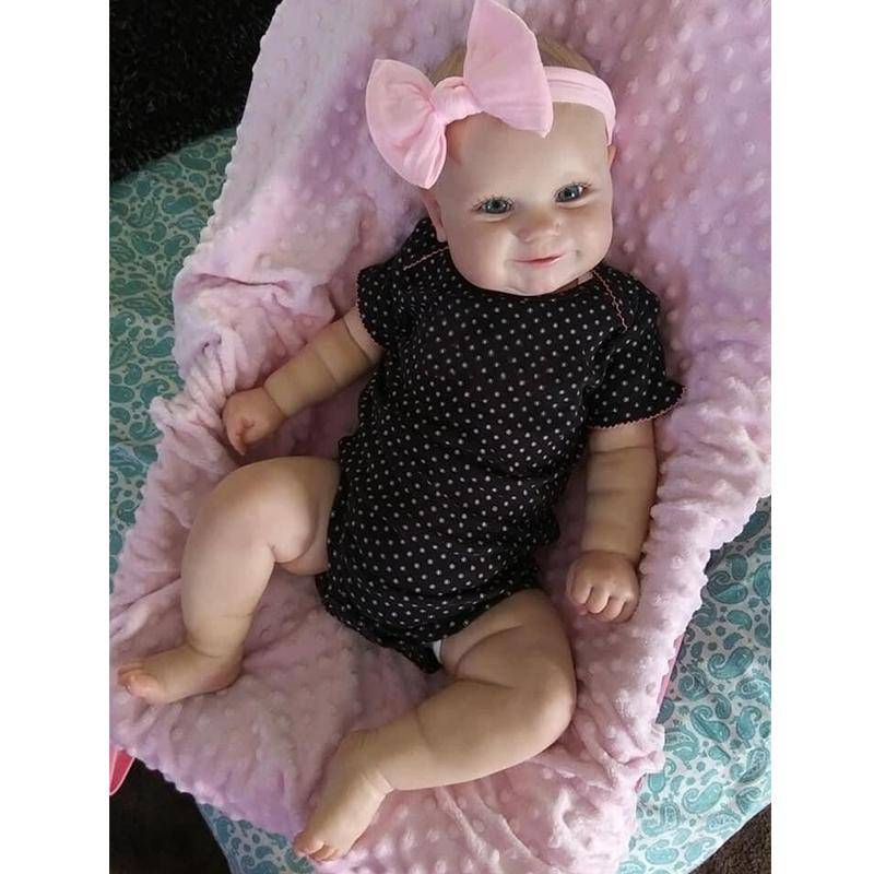 50/60 cm Reborn Baby Doll Småbarn Real Soft Touch Maddie med handritat hår Högkvalitativ handgjord docka
