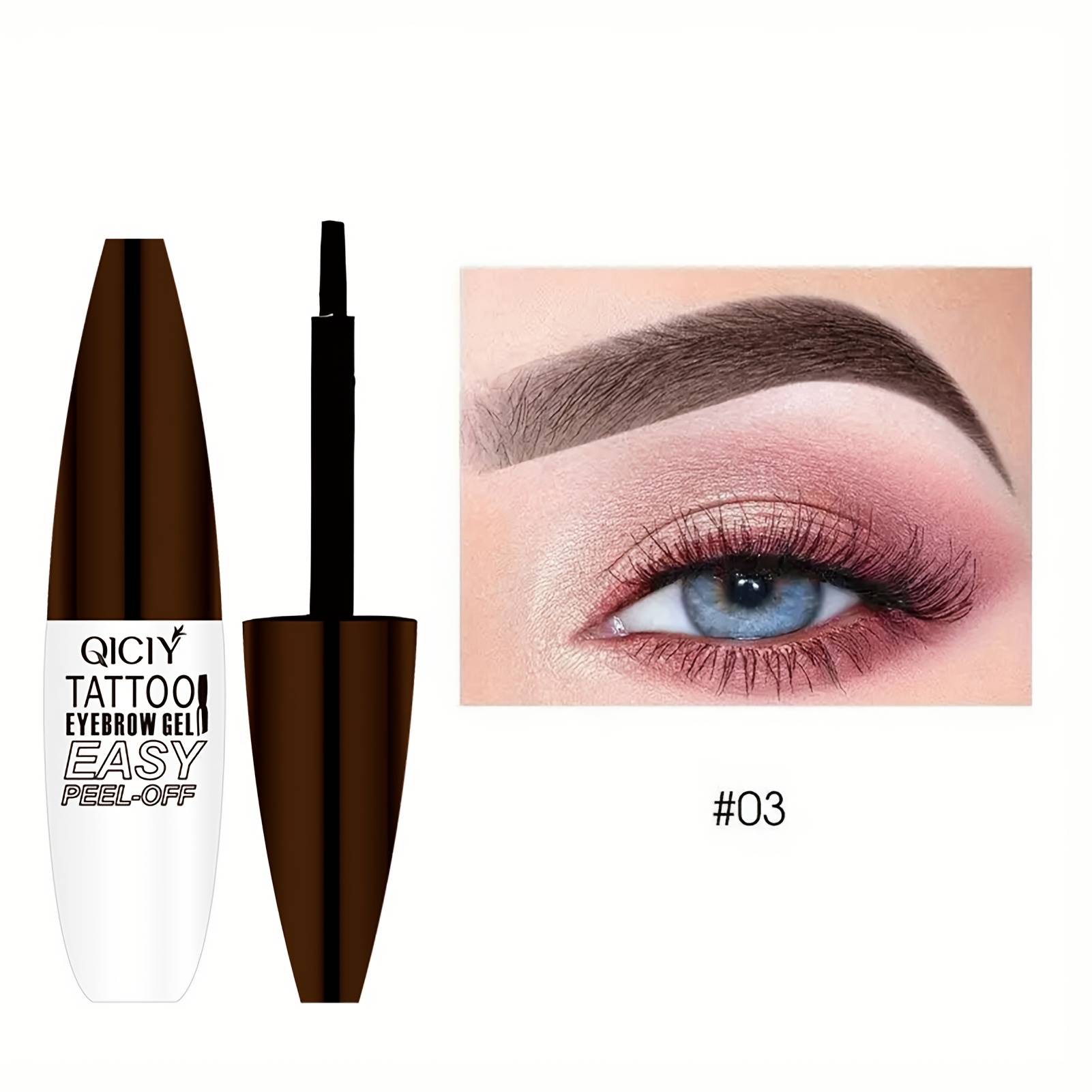 TEMU Easy Eyebrow Gel - Waterproof, , Natural , Types, Perfect For Beginners