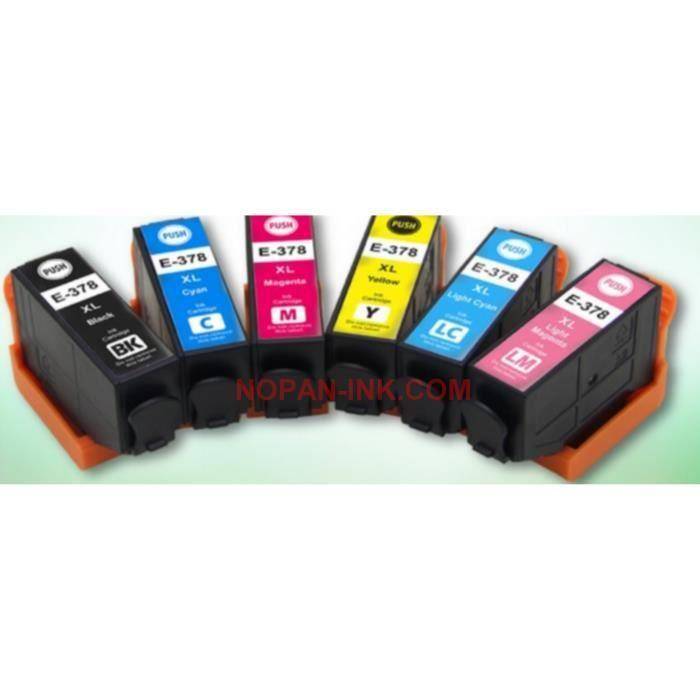 6 compatibles EPSON T3781-T3782-T3783-T3784-T3785-T3786 Epson Expression Photo HD XP-15000 NOPAN-INK