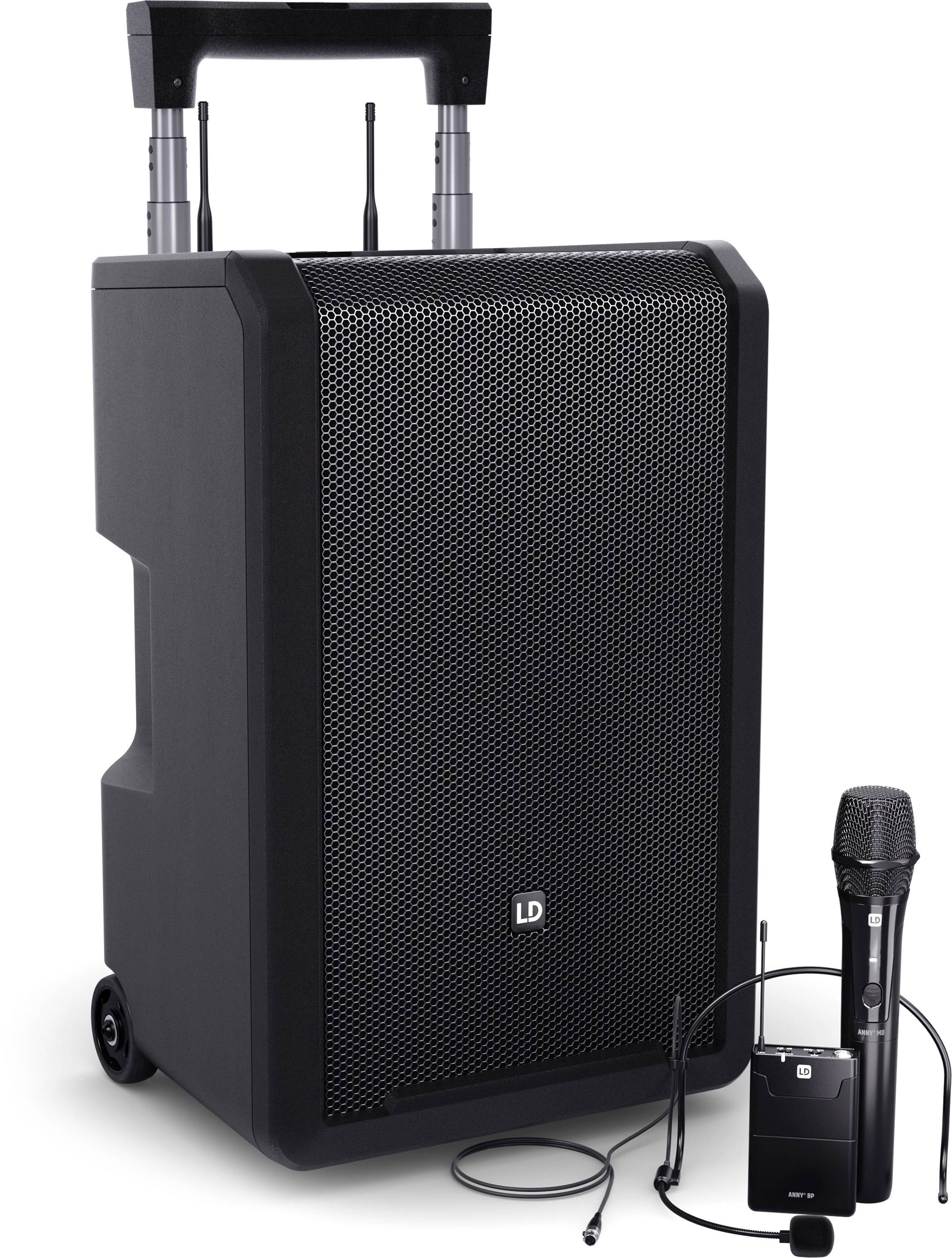 LD Systems ANNY® 10 HBH 2 B8 - 10" Mobiler Bluetooth® PA-Lautsprecher mit Akku, Mixer