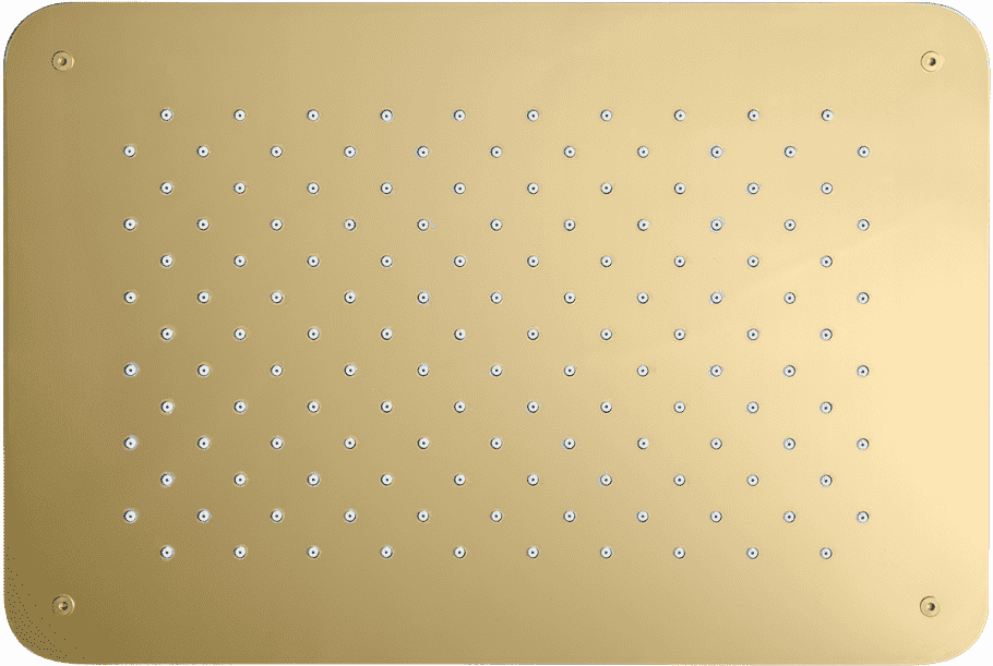 Duschmunstycke, rektangulär regndusch 370 x 250 ZSOF092, Mässing, Honungsguld