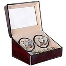 Watch Winder Automatisk Watch Winder Box Watch Box, Watch Box, Bordsenhet Electric Winder Shake Motor Automatisk Winder Watch Box, Double Head Watch Box, Box 4+0 Electric Shaker Watch Winder Display