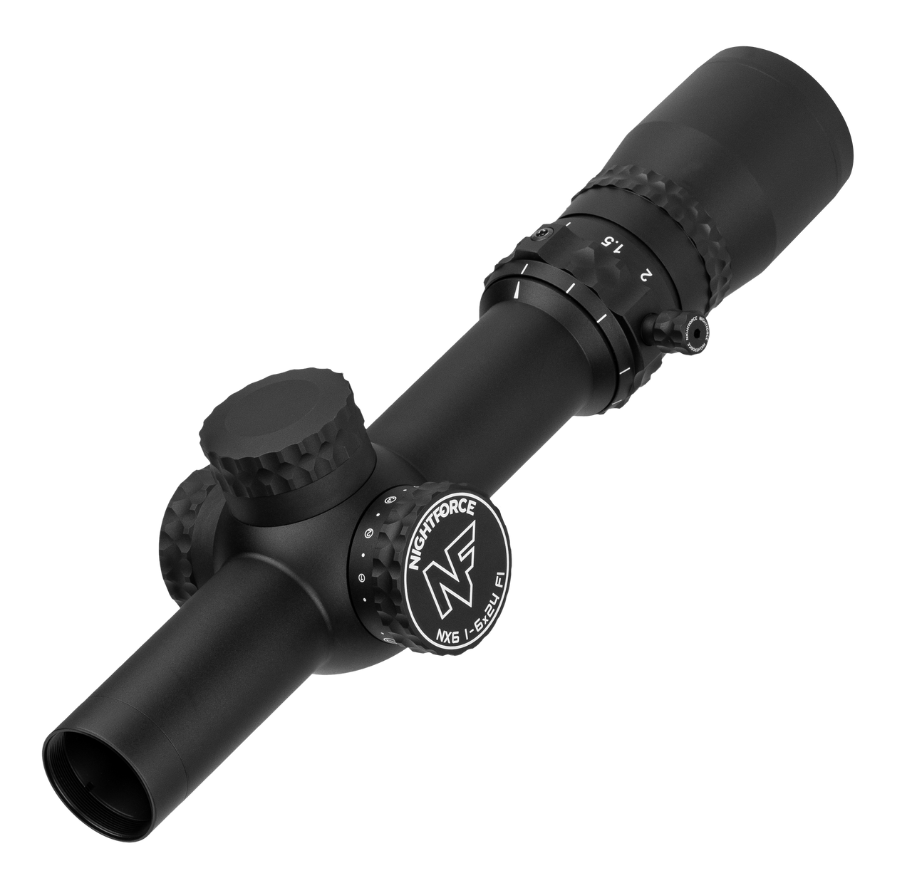 Nightforce NX6 1-6x24 F1 FFP MIL Belyst Kikarsikte