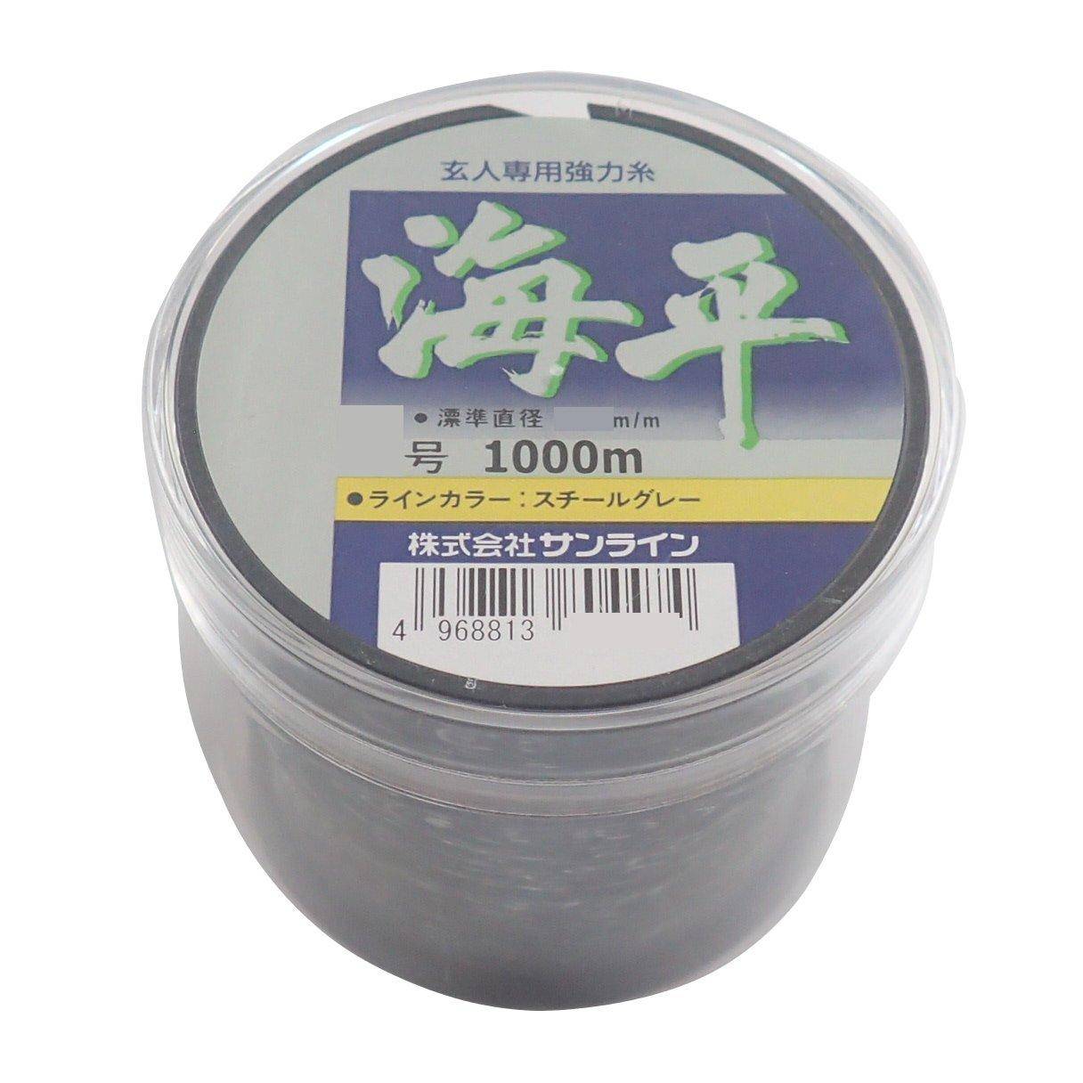 SUNLINE Nylon Line Kaihei 1000m 4 Steel Gray No. grå färg