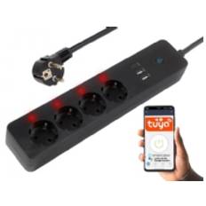 Blow Smart Power Strip BLACK 3m 2xUSB+USB-C WiFi TUYA