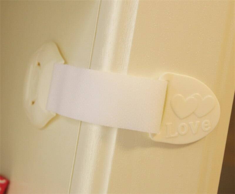 Barn babysäkerhet skjutfönsterlås för push-pull dörr barnsäkerhet barnlås barnsäkra lås enkelt - 5