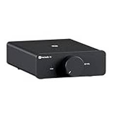 Fosi Audio V3 Stereo Amplifier Home Audio 300 Watts x 2 Power TPA3255 Class D Mini Speaker Amp 2 CH Audio Component för passiva bokhyllehögtalare för hemmabioapparater, Ingen Strömförsörjning Ingår