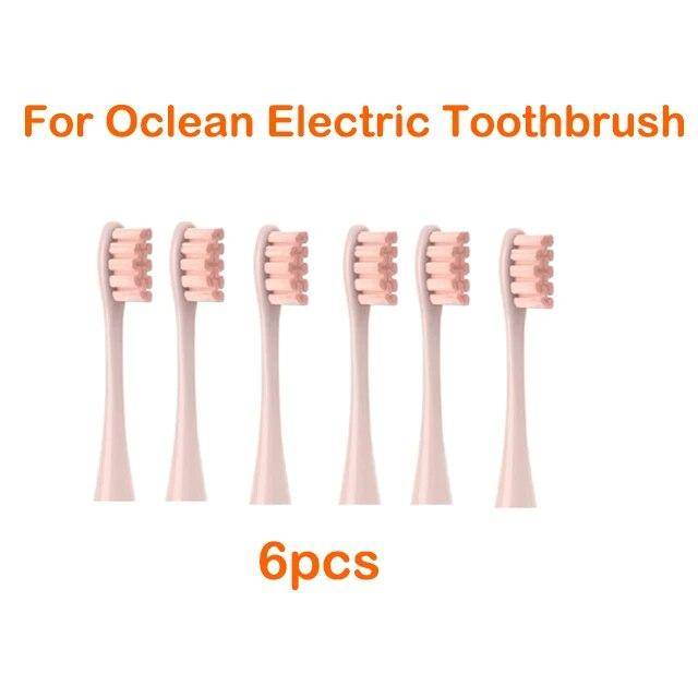 6st för Oclean X/ X Pro/ Z1/ F1/ One/ Air 2 /se Elektrisk tandborste för vuxna Ersättning Sonic Rengöring tandborsthuvuden 6Pcs4