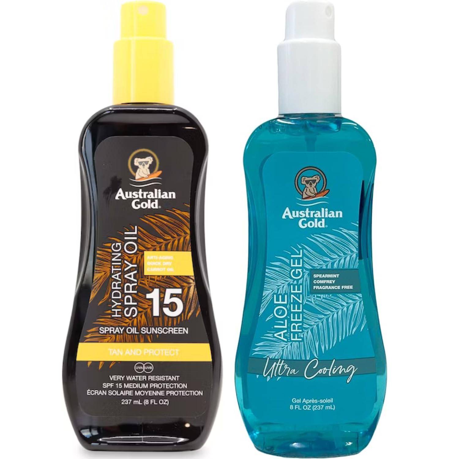 Australian Gold SPF15 Skyddande sprayolja + Aloe Freeze Gel