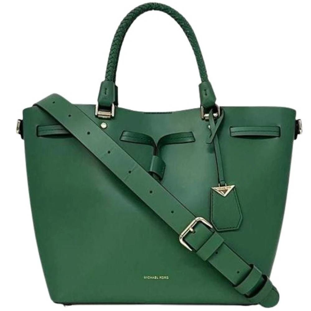 Michael Kors Pre-owned Pre-owned Læder Skuldertaske - Vintage - Dame - Grøn - ONE SIZE - Uld