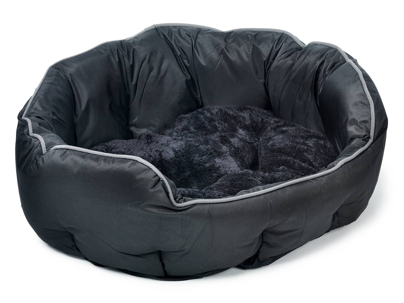 Buddy Hundbädd Oval Svart - 90x70x26cm, XL