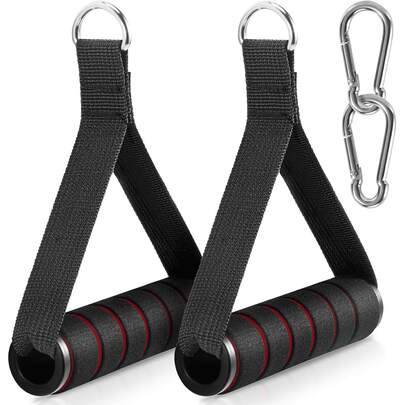 2 st uppgraderade sportkontroller, lämpliga för tillbehör till träningsutrustning, styrketräning, pilates, hemmagym, motståndsband, hållbara sporttill - Multifärgad (Svart - 1 set,Röd - 1 set,Blå - 1 set)