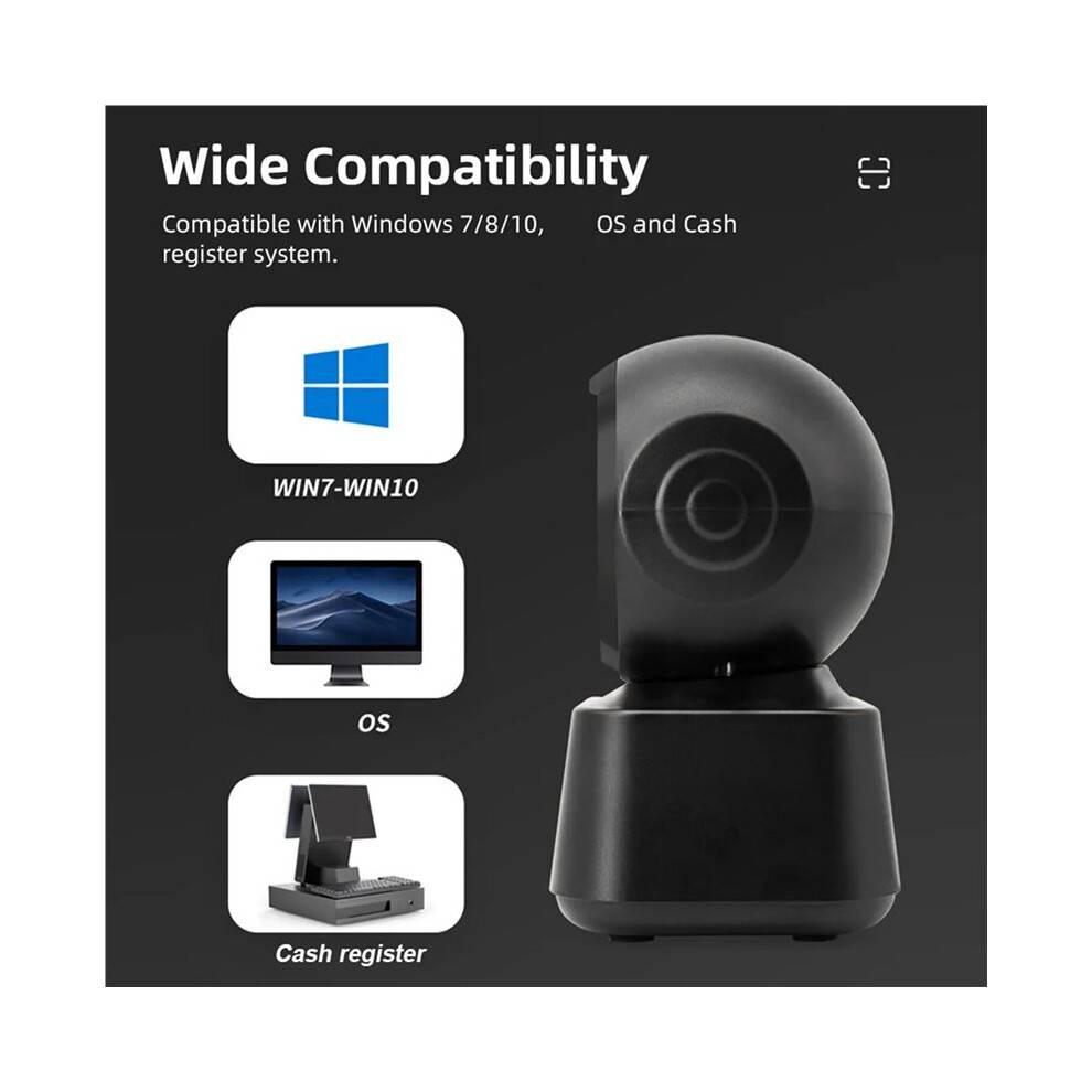 2X 1D 2D QR Wired Barcode Scanner Automatic Sense Reader USB Desktop Barcode Reader