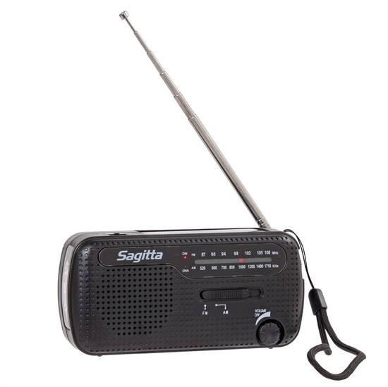 FM radio med håndsving.