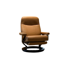 Stressless® Garda Power lænestol med indbygget fodskammel - batick læder (Batick okselæder - Black)