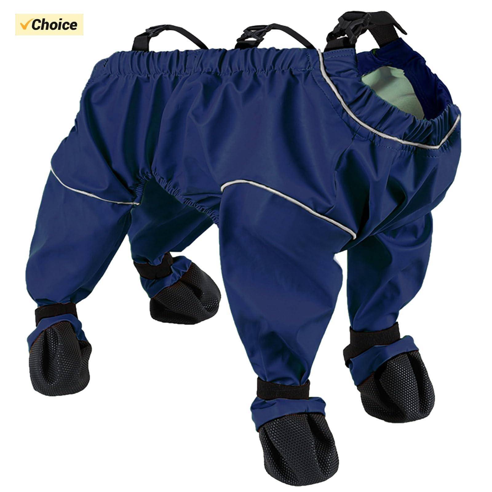 Hundstövlar Leggings Vattentäta Hundbyxor Halkfria Hundskor Husdjursskydd Smutssäkra Hund Utomhus Promenad Löpning Vandring Stövelskor mörkblå färg