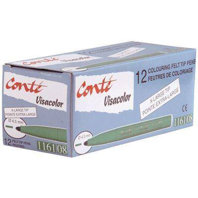 Felt-tip pen - BIC - Visacolor 1161 - Light green - Box of 12 - Broad tip grön