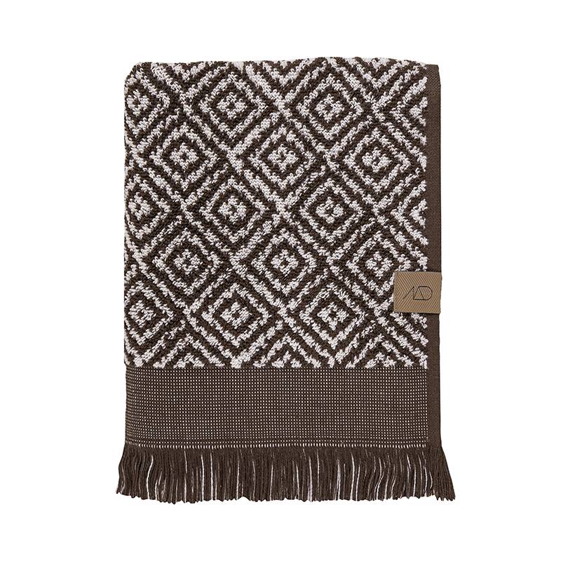 Mette Ditmer Morocco Håndklæde Chocolate/Off-white 50x90 cm