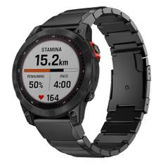 ahayo Quick Fit 26 mm lätt titan klockarmband för Garmin Fenix 7X/Fenix 6X/Fenix 5X/epix pro 51 mm, metallarmband med spänne i rostfritt stål för Garmin Enduro/Instinct 2X, QuickFit 26mm