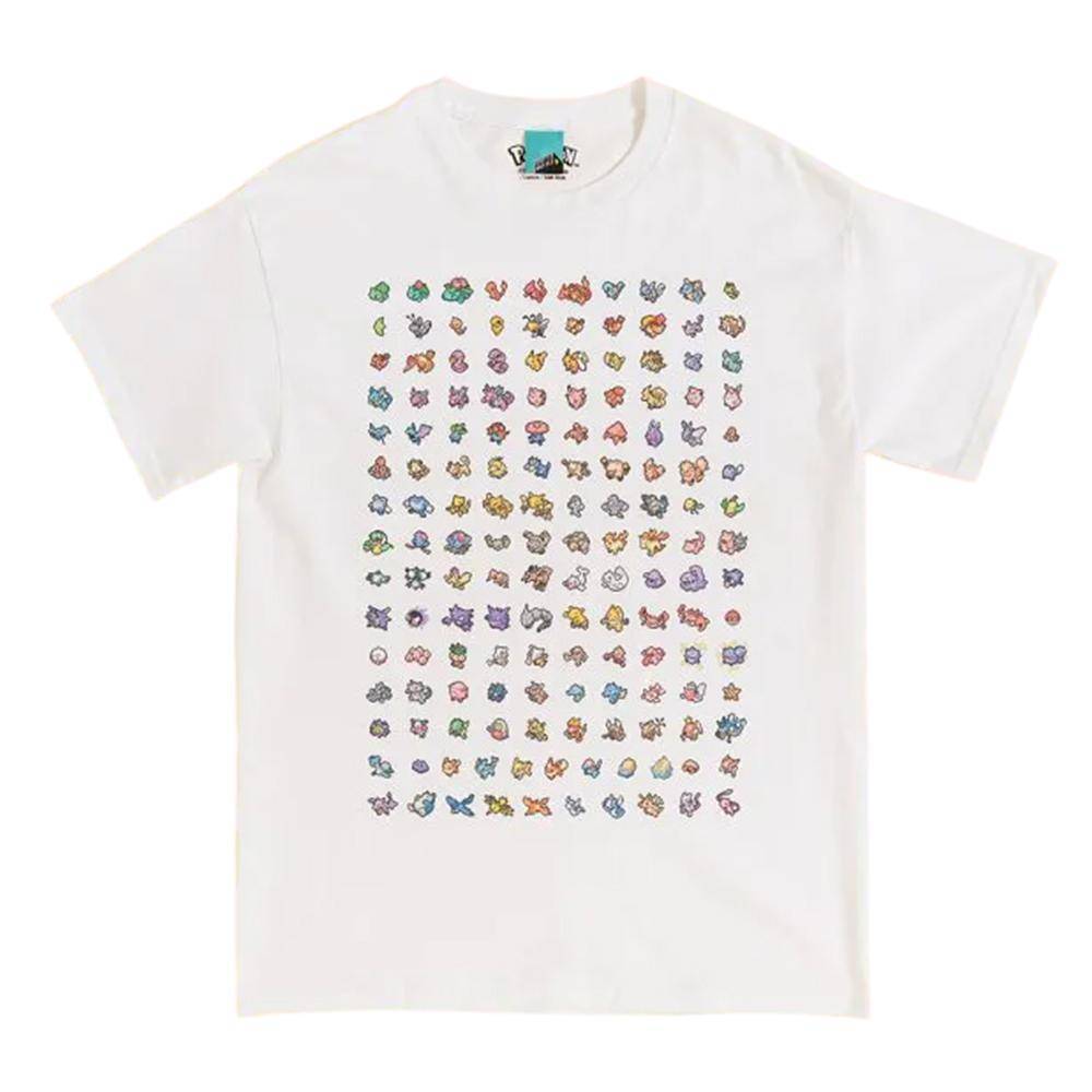 Pokemon Unisex Adult 151 Sprites T-Shirt L vit