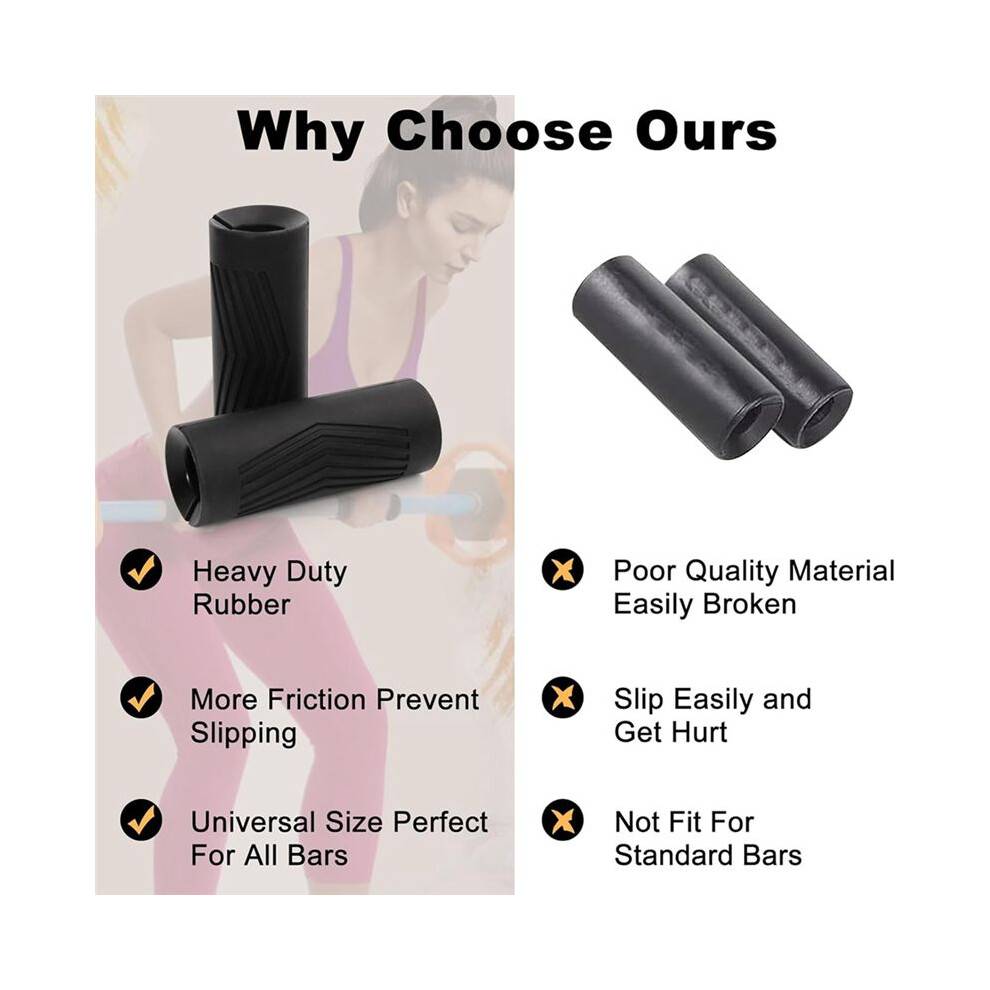Grips for Weight Lifting Barbell & Dumbbell Bar Adapter Pull & Bench Press Handle Grips
