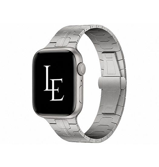 Apple Watch (38/40/SE/41/42mm) - L'Empiri™ X36 Ægte Titanium Rem - Sølv