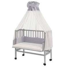 Tremmeseng - Bedsidecrib plus Grå