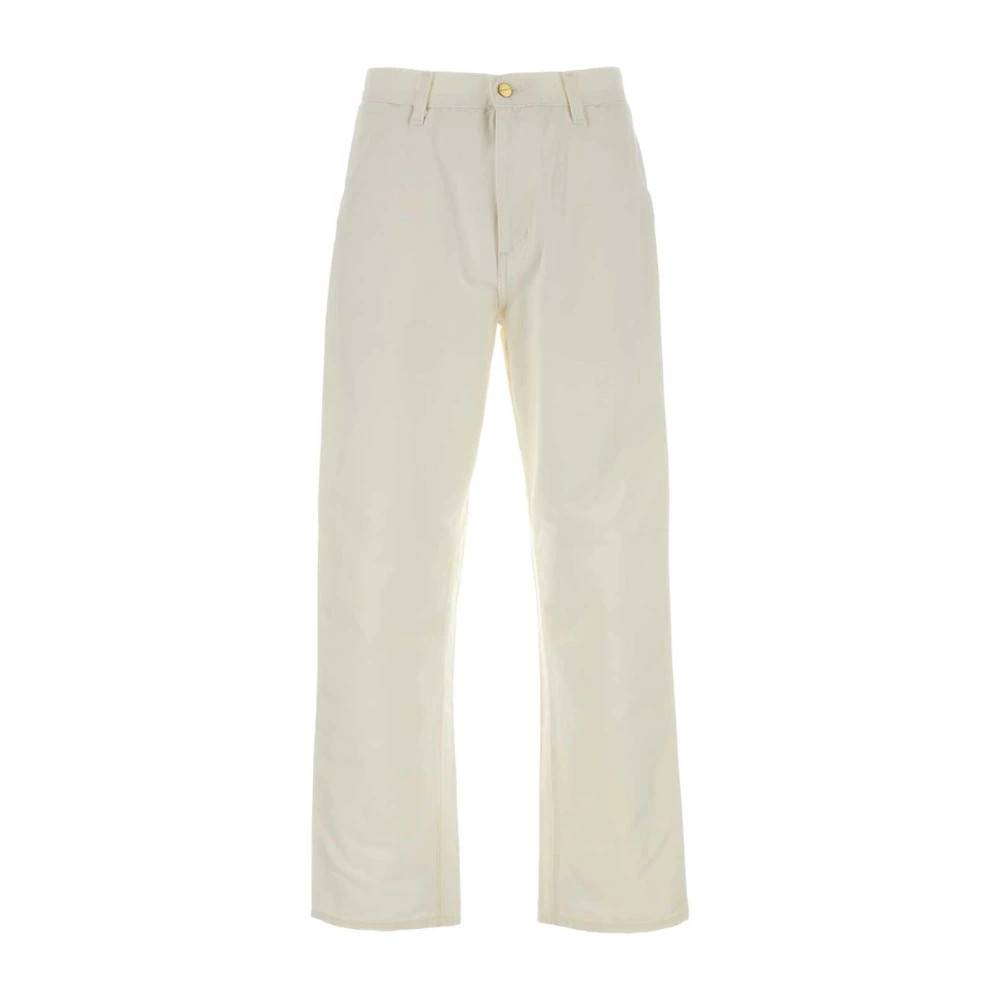 Carhartt Wip Single Knee Pant - Jeans - Herre - Hvid - W30 - Bomuld