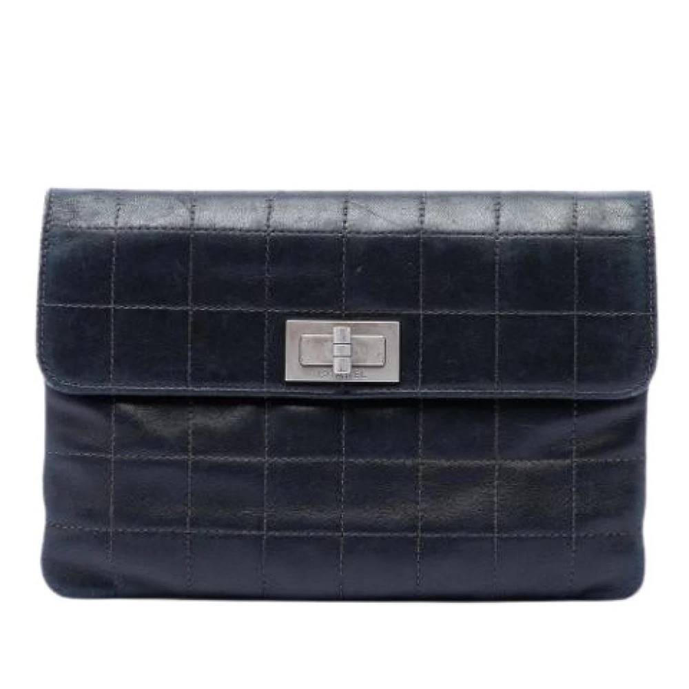 Chanel Vintage Pre-owned Quilted Lambskin Clutch - Vintage - Dame - Sort - ONE SIZE - Uld