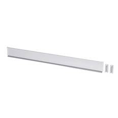 Duschsarg Leijma Stabil Rak Vit Längd: 110 cm