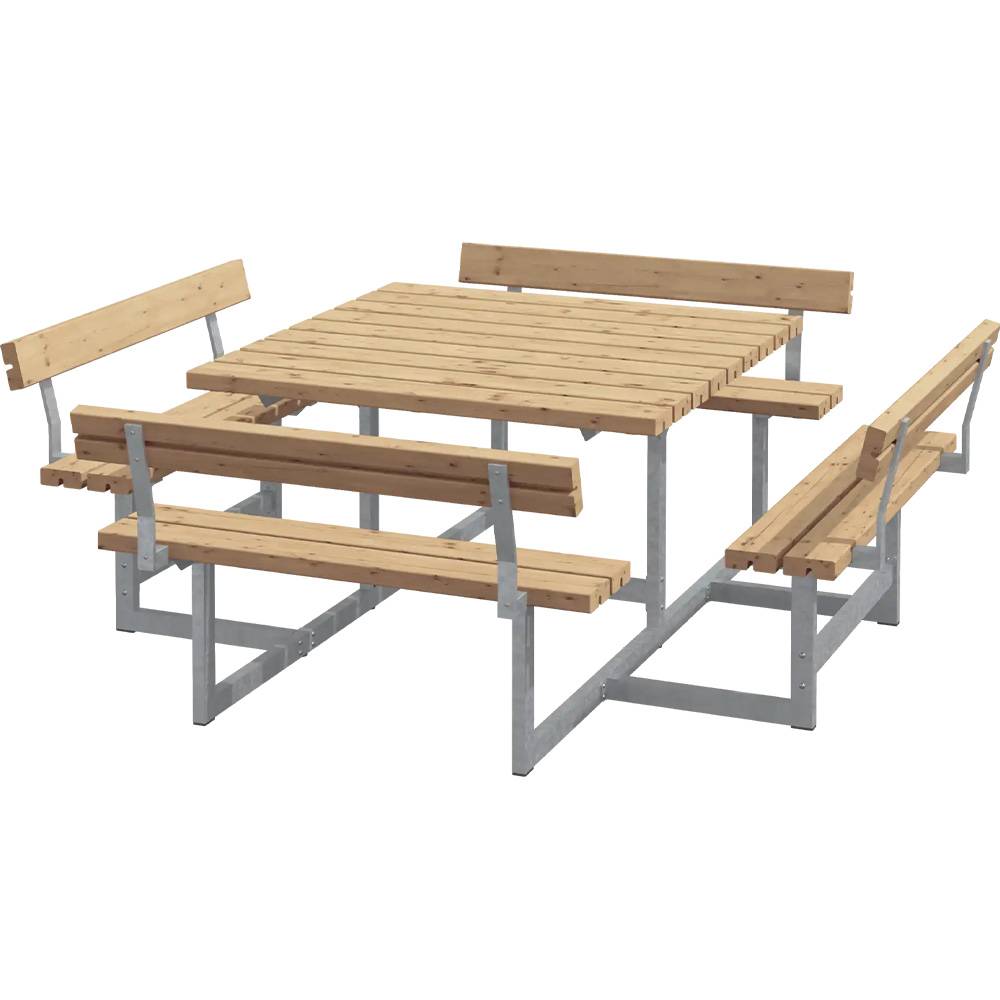 Picnic bord/bænkesæt m/4 ryglæ
