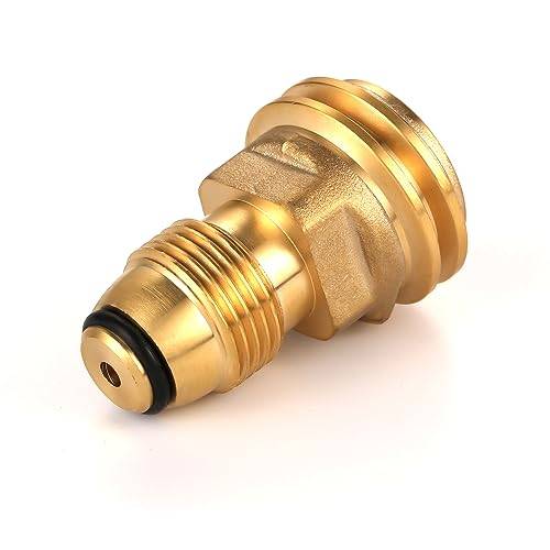 POL till QCC1 Propan Tank Omvandlare, Konverterar POL LP Tankserviceventil till QCC1/Type1 Slang Eller Regulator, Propantankpåfyllningsadapter, POL Propan Tank Adapter för Utomhusgrill