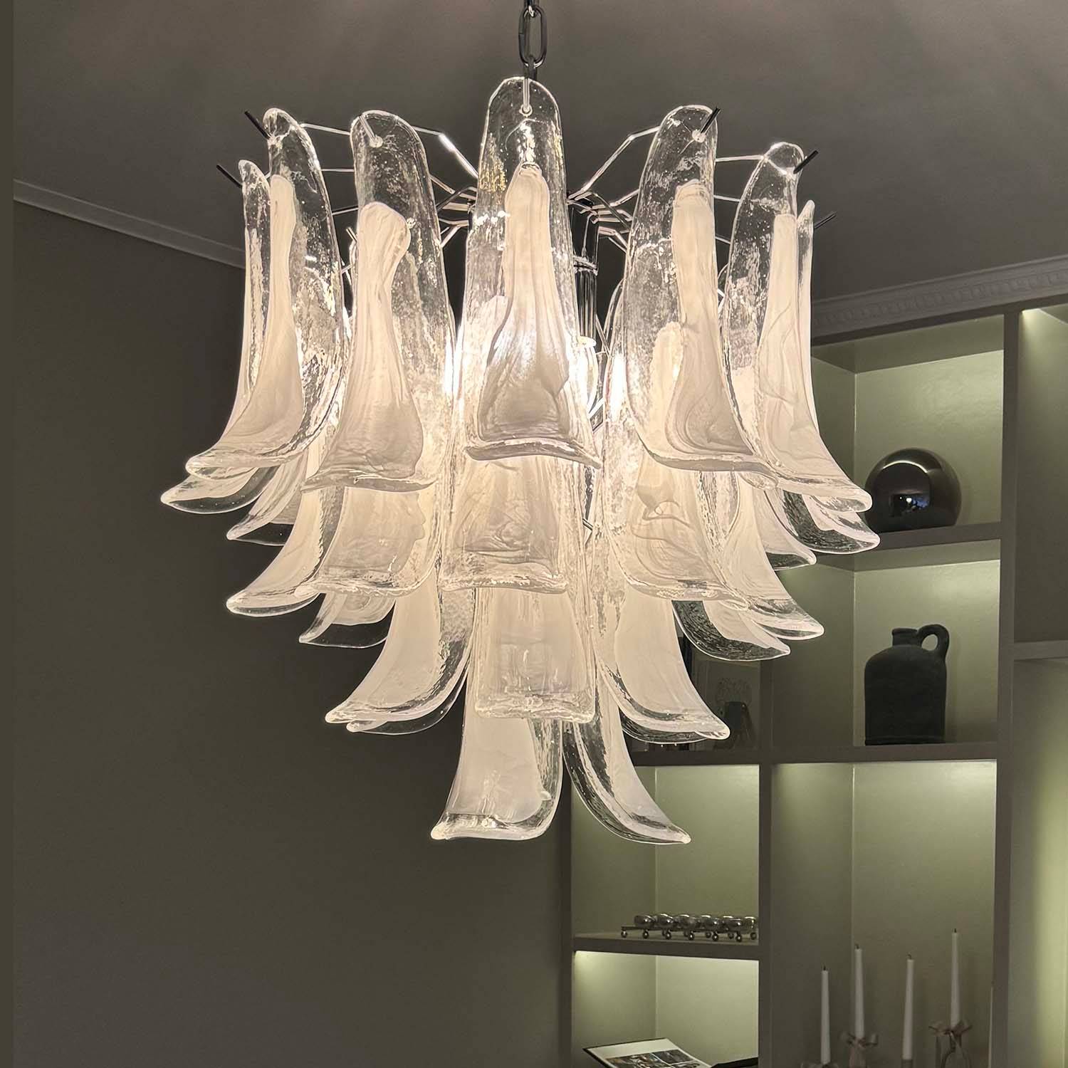 Kristallkrona Ø45xH50cm Klar/Krom - Livorno | Taklampa | Kristallkrona | Vesani