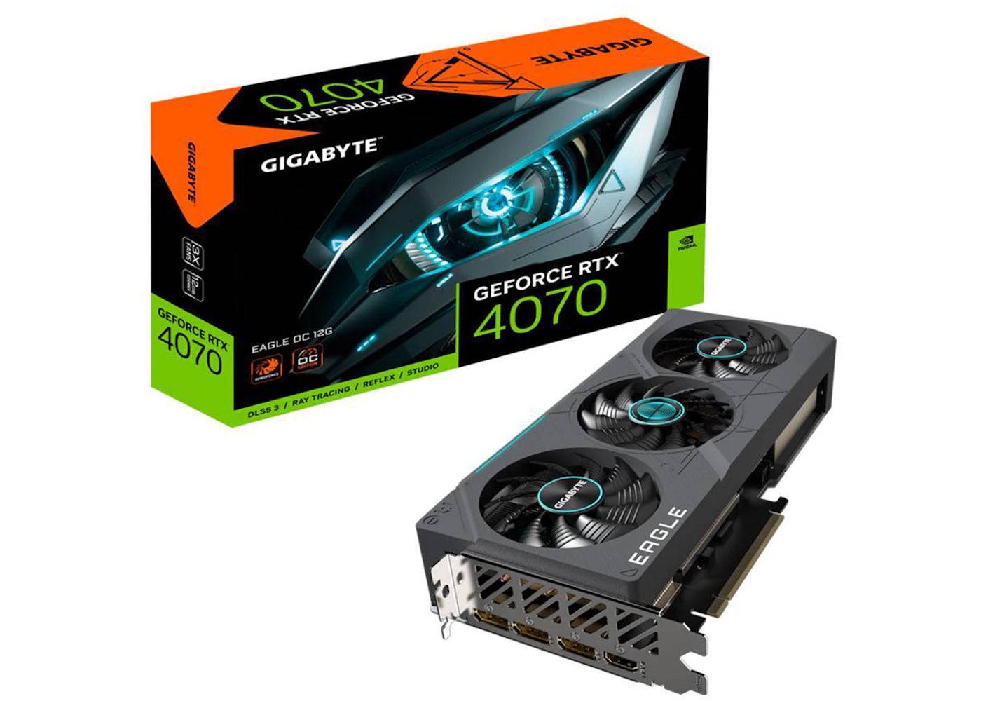 NVIDIA GIGABYTE Eagle GeForce RTX 4070 12GB Graphics Card GV-N4070EAGLE OC-12GD - One Size (One Size)